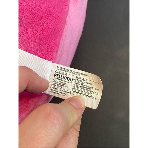 SQUISHMALLOWS Pink/Rainbow/Multi Chick  Poly-Stuffed Toy Lovie Stuffy  Pillow To - Picture 8 of 8